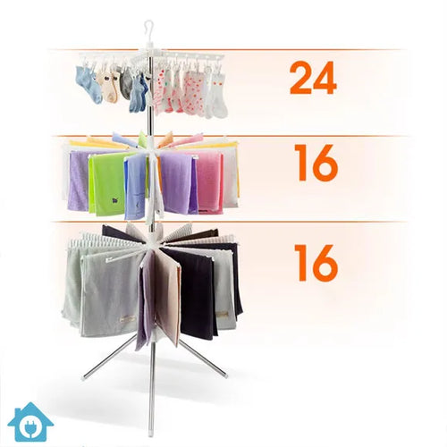 3-Tier Foldable Drying Rack – Stainless Steel Towel & Baby Clothes Rack