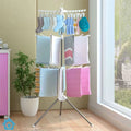 3-Tier Foldable Drying Rack – Stainless Steel Towel & Baby Clothes Rack