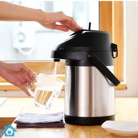 DayDays Airpot Thermos – Stainless Steel Vacuum Insulated Pump Dispenser for Tea, Coffee and Water