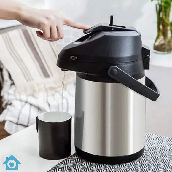DayDays Airpot Thermos – Stainless Steel Vacuum Insulated Pump Dispenser for Tea, Coffee and Water